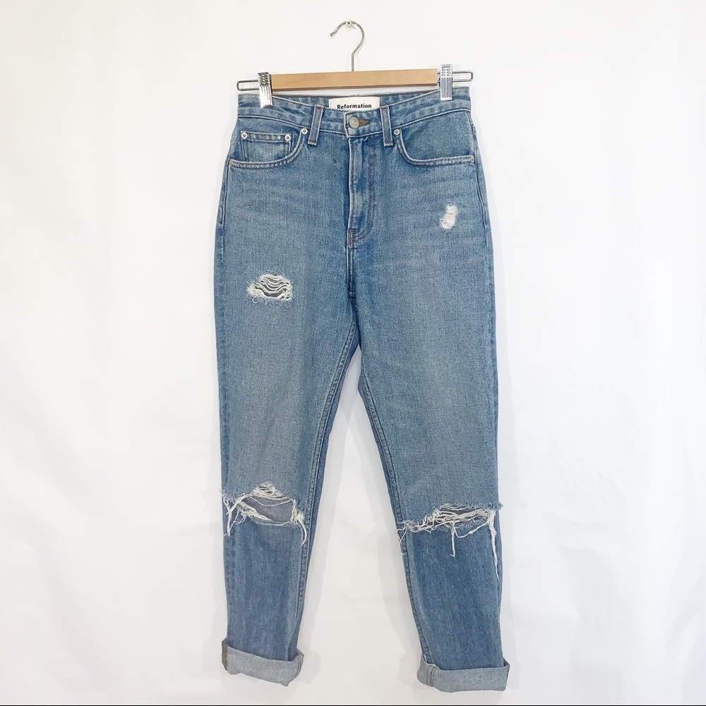 Reformation Cigarette Boyfriend High-rise Jeans